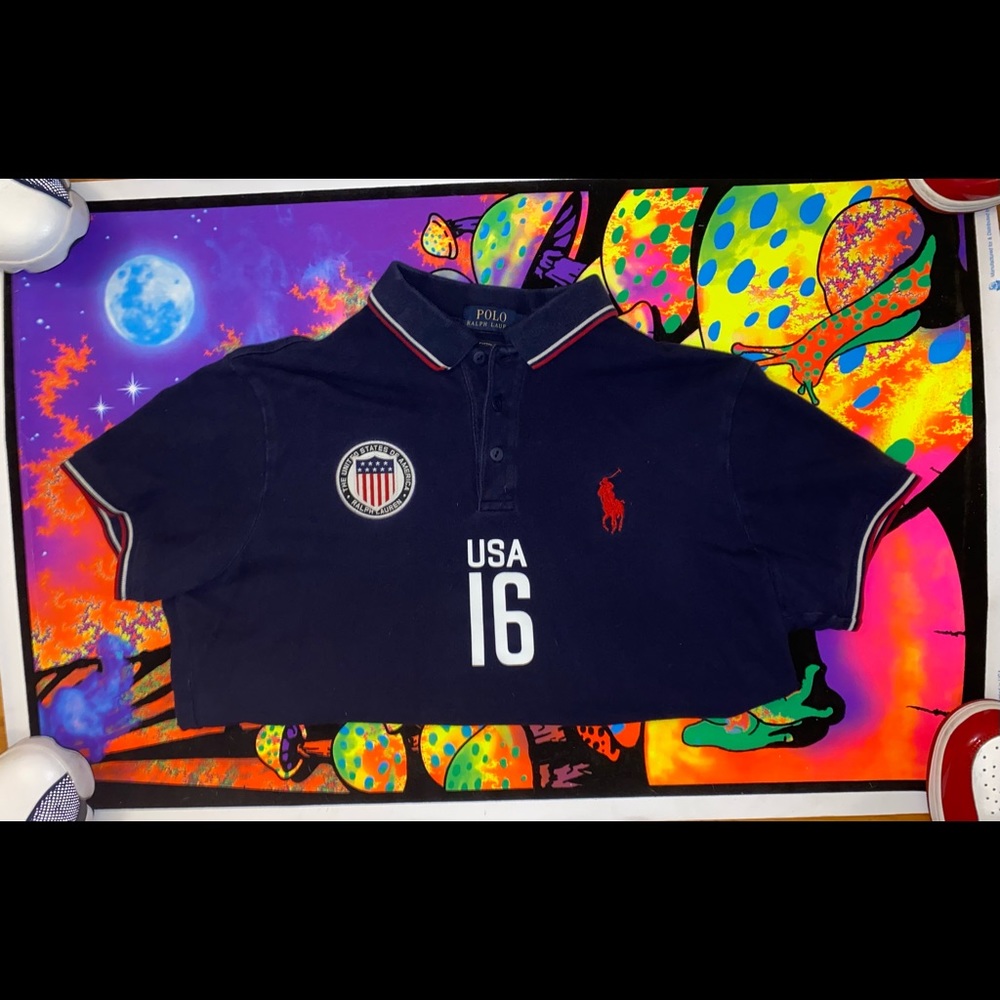 Polo Ralph Lauren Team Usa 2016 Olympic Team Polo Shirt (blue)